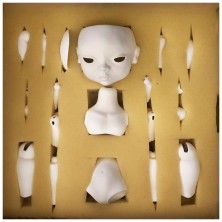 Набор шарнирная кукла фарфоровая без росписи