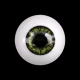 Глаза сферические, 18мм тепло-зеленые 18CA-03