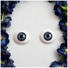 Глаза УФ овальные (рыбки) 12мм синие 12UVCA-02