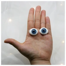 Глаза овальные (рыбки), 24 мм голубые 24CC-01